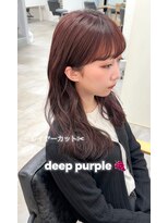 ガーランドウメダ(Garland umeda)&nbsp;レイヤーカット＿ディープパープル＿　担当　垣内　9066