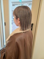 シア 春日部店(SHEER)&nbsp;ミルクティーベージュ×ぱつっとボブ/SHEER春日部店