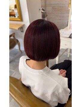 シアン 立川店(Shian) ミニボブ×チェリーレッド