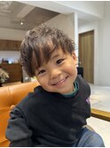 アッシュブラックカルマパーマベリーショートダークアッシュ