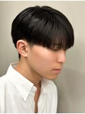黒髪マッシュナチュラルマッシュメンズヘア韓国ツーブロック