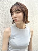 レイヤーボブ◯20代30代○カシスレッド/ハッシュカット/ブラウン