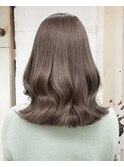 ミディアム｜アッシュミルクティー｜ブリーチなしダブルカラー