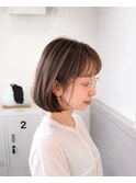 メガネにも合うハイライトニュアンスレイヤーボブ【suiw】昭和町