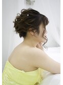 ルーズな夜会巻きアレンジ