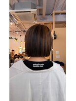 ヴィッカ ヘアーアンドメイク(vikka. hair and make) パツッとボブのアンブレラカラー