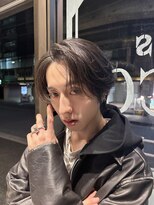 メンズココ メンズパーマ 韓国ヘア 日本橋店(MENS COCO) 韓国風ミディアムセンターパートネオウルフ