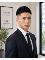 MEN's Baguz MEN'Sカット/ MEN'Sパーマ/ MEN'Sカラー 爽やかフェード×束感アップバングメンズ
