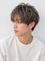 ソース 堺東(SOURCE)&nbsp;ニュアンスパーマ×ナチュラルベージュ/メンズ