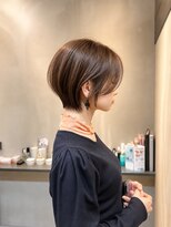 ビュートヨナカ(VIEW TOYONAKA)&nbsp;【40代50代60代/丸みショートボブ/グレージュカラー/白髪染め】