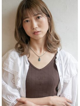 ヘアーラウンジ ハピル(Hair lounge Hapir) 透明感ミントベージュ×くびれセミディ