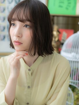 カバーヘア ブリス 戸田公園西口店(COVER HAIR bliss) 大人かわいいバレイヤージュ外ハネボブa戸田公園20代30代40代