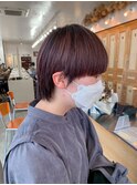 顔周り短めショートマッシュウルフ