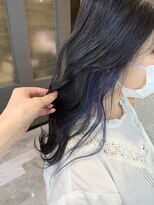 リオリス ヘア サロン(Rioris hair salon) ダークブルー★インナーハイライト