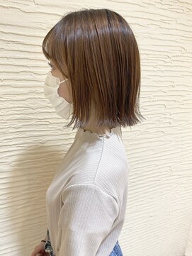 モリオ フロム ロンドン サッポロファクトリー店(morio FROM LONDON) 【morio】札幌ボブ　ぱつっと外ハネシンプルボブ