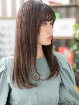 カバーヘアアンドスパ ブリス 浦和(COVER HAIR&SPA bliss) ★うるツヤ髪斜めバングフレンチセピアアッシュ20代30代40代★9
