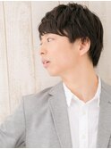 ビジネスにも◎斜めバング短髪春パーマのラフマッシュU草加