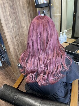 ラル(Lull) before afterあり ピンクラベンダー/アルカリ酸熱トリートメント