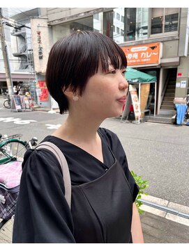 カフ(CAF) CAF FUKO ピンクブラウン/マッシュショート/大阪/心斎橋