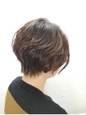 20代30代大人かわいいショートボブx小顔ひし形モカベージュ