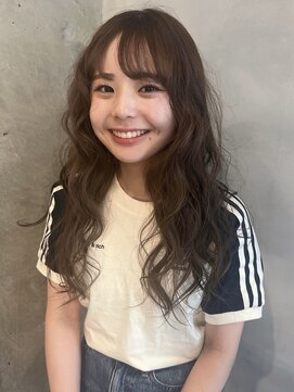 ペレ 梅田(PELE) 前髪/アンブレラカラー/こなれミディ/イメチェン/ウェーブパーマ