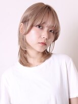 バーニー(BARNEY)&nbsp;似合わせカットハイトーンウェーブミディアムレイヤー0101