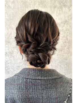 スタイル 横浜(STYLE) 編み込みシニヨン/ヘアセット/結婚式参列アレンジ/カチモリ