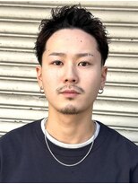 フランクス バーバー ウエストトウキョウ 吉祥寺店(FRANK’S BARBER WEST TOKYO)&nbsp;テーパーフェード癖毛風スパイキーショート