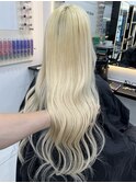ホワイトブロンド/エクステ/スーパーロング