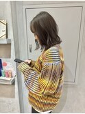 YOKE 切りっぱなしボブ結べるボブ大人ボブ透明感グレージュ