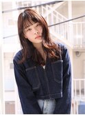 外ハネレイヤー/ミックスカール/耳かけ/ミディアム/自由が丘