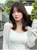 美髪レイヤーカット/顔まわりレイヤー/くびれミディアムレイヤー