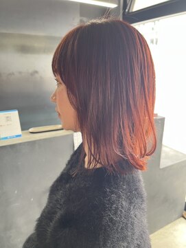 リンダイーロ(Linda Hiro) 【札幌円山】ビビットオレンジ/ボブ/イルミナカラー