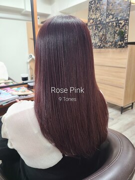 ローズピンク/ピンクブラウン/ブリーチなしカラー