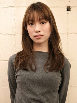 ランプ 代官山(the lamp) ブリーチなし透明感オリーブベージュミディアムレイヤースタイル