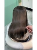 透明感オリーブブラウン×髪質改善ストレート