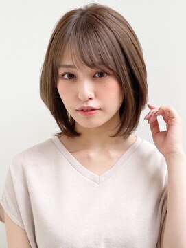 アグノス 青山(Agnos) ☆イメチェン前髪ピンクベージュアンブレラカラークールショート