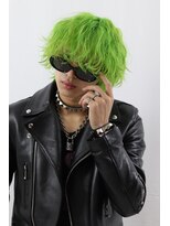 メンズ ブルーノ(Mens Bruno by Defi)&nbsp;ネオングリーン×波巻きカール