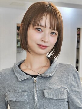 i.+OSAKA 前髪カット レイヤーカット ボブ 髪質改善 心斎橋 難波【アイドットプラス】 チュラルボブ前下がりミニボブ前髪あり艶カラー髪質改善