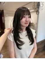 ハピネス クローバー 八木店(Happiness CLOVER)&nbsp;透明感カラー/レイヤーカット/ミルクブラウン