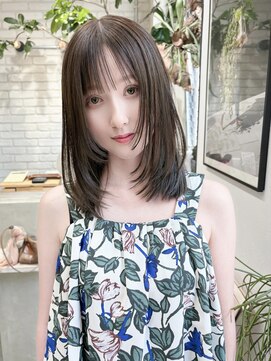 ザ パス(the path) レイヤーカット オリーブカラー 髪質改善トリートメント