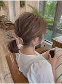 簡単なミディアムヘアーアレンジ
