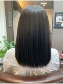 髪質改善艶髪ストレートカラー