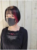 ピンクアクセント☆ショートボブ