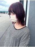 パープルレッドウルフボブ