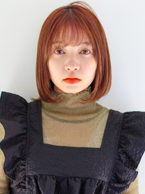【Gallica】大人女性暖色系カラー/アプリコットブラウン/艶髪