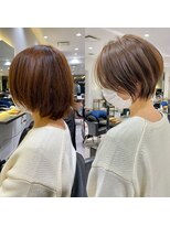 30代/40代/50代・絶壁解消・小顔前下がりショートボブ【中村】