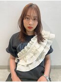 顔まわりレイヤー+ぱつっと切りっぱなし