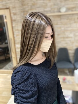 アロマ 仙台店(AROMA) バレイヤージュ×グレー×大人可愛い