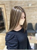バレイヤージュ×グレー×大人可愛い